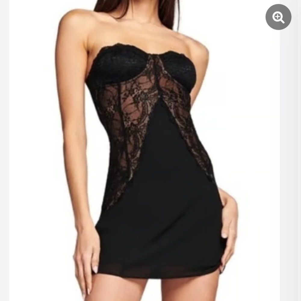 I.AM.GIA Demie Lace Strapless Mini Dress Size Small